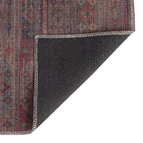 Washable Multicolor 7' 3 x 7' 3 Sisu Square Area Rug Easy to Clean Stain Resistant & Durable Polyester Chenille Distressed Vintage Look Carpet for Sale at Rug Engine
