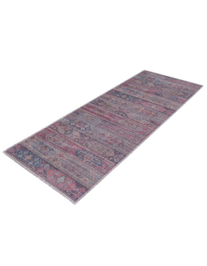 Washable Multicolor 2' x 5' Sisu Runner Area Rug Easy to Clean Stain Resistant & Durable Polyester Chenille Distressed Vintage Look Carpet for Sale at Rug Engine