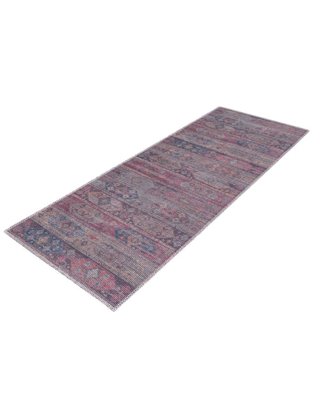 Washable Multicolor 2' x 5' Sisu Runner Area Rug Easy to Clean Stain Resistant & Durable Polyester Chenille Distressed Vintage Look Carpet for Sale at Rug Engine