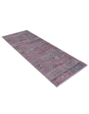 Washable Multicolor 2' x 5' Sisu Runner Area Rug Easy to Clean Stain Resistant & Durable Polyester Chenille Distressed Vintage Look Carpet for Sale at Rug Engine
