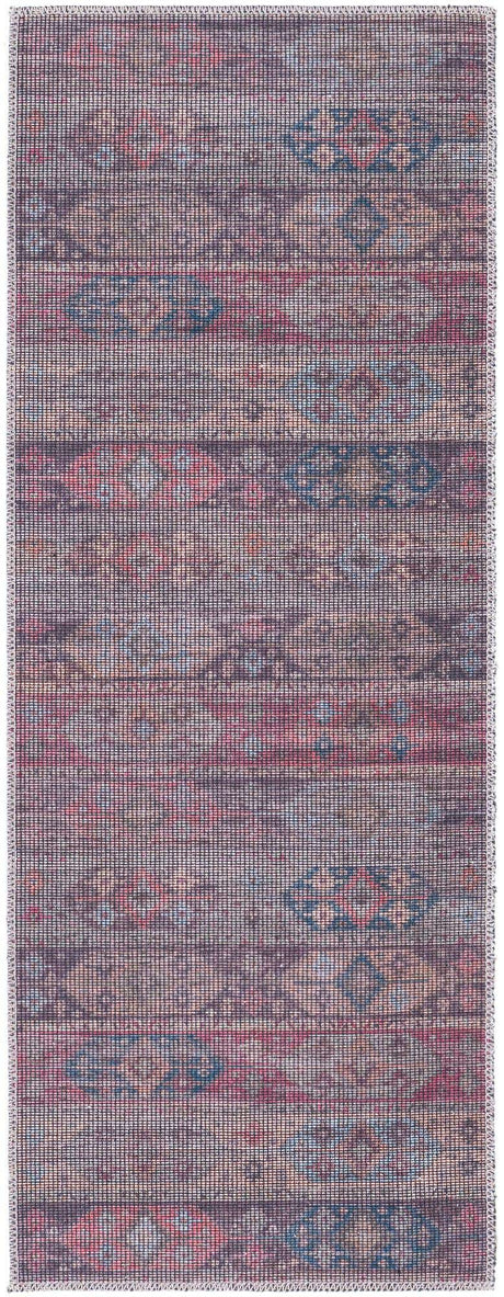 Washable Multicolor 2' x 5' Sisu Runner Area Rug Easy to Clean Stain Resistant & Durable Polyester Chenille Distressed Vintage Look Carpet for Sale at Rug Engine