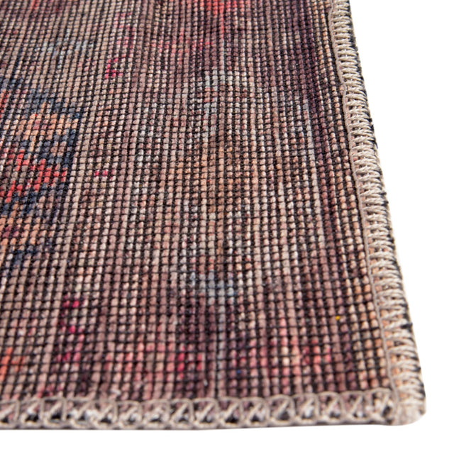 Washable Multicolor 2' x 5' Sisu Runner Area Rug Easy to Clean Stain Resistant & Durable Polyester Chenille Distressed Vintage Look Carpet for Sale at Rug Engine