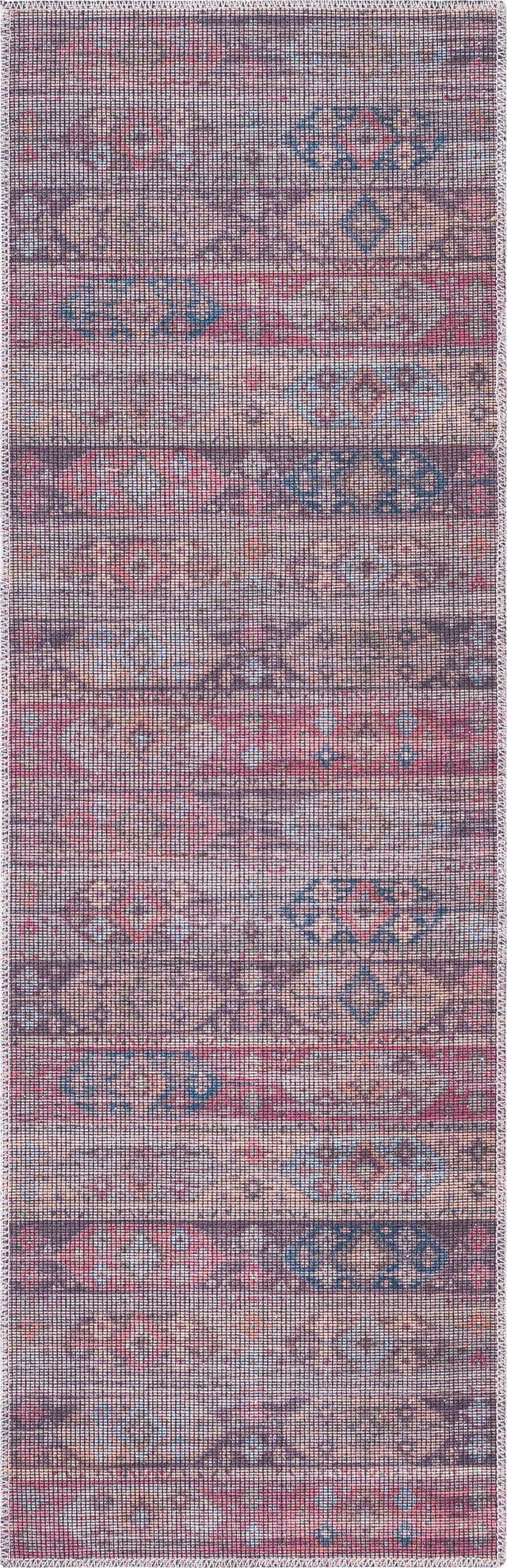 Washable Multicolor 2' x 6' Sisu Runner Area Rug Easy to Clean Stain Resistant & Durable Polyester Chenille Distressed Vintage Look Carpet for Sale at Rug Engine