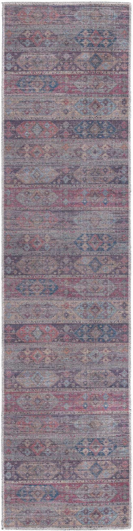 Washable Multicolor 2' x 8' Sisu Washable Runner Area Rug Easy to Clean Stain Resistant & Durable Polyester Chenille Distressed Vintage Look Carpet for Sale at Rug Engine