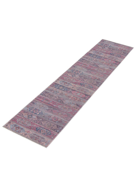 Washable Multicolor 2' 7 x 12' Sisu Runner Area Rug Easy to Clean Stain Resistant & Durable Polyester Chenille Distressed Vintage Look Carpet for Sale at Rug Engine