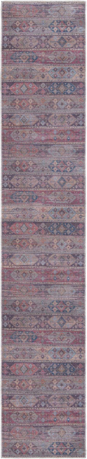 Washable Multicolor 2' 7 x 14' Sisu Runner Area Rug Easy to Clean Stain Resistant & Durable Polyester Chenille Distressed Vintage Look Carpet for Sale at Rug Engine