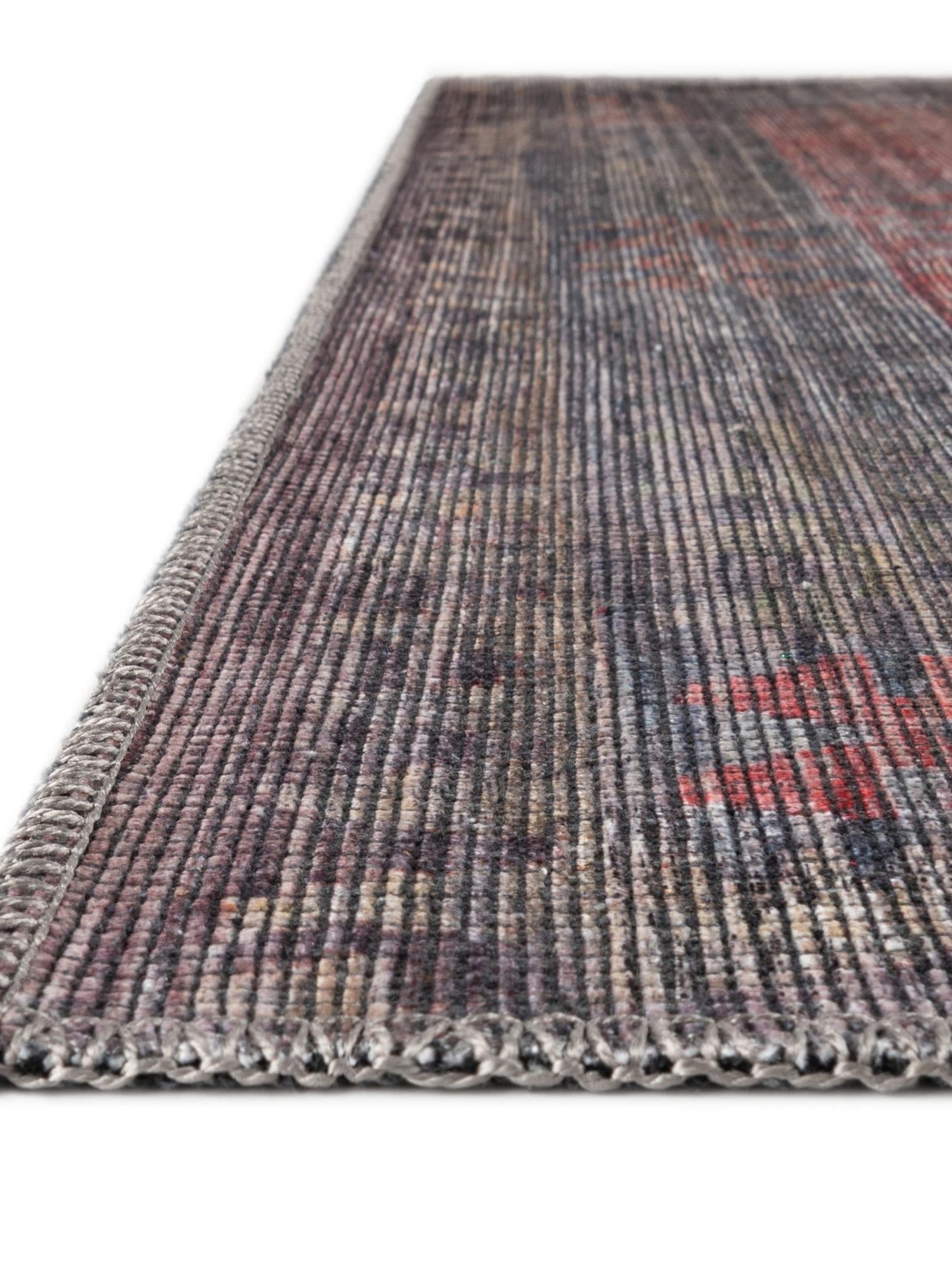 Washable Rust Blue 7' 3 x 7' 3 Sisu Square Area Rug Easy to Clean Stain Resistant & Durable Polyester Chenille Distressed Vintage Look Carpet for Sale at Rug Engine