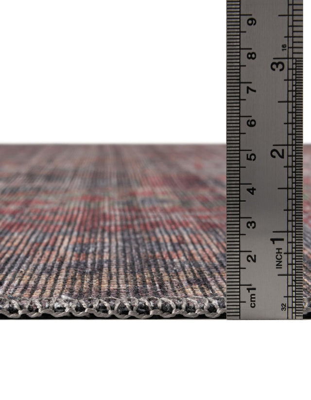 Rust Blue 8' x 8' Sisu Washable Round Rug
