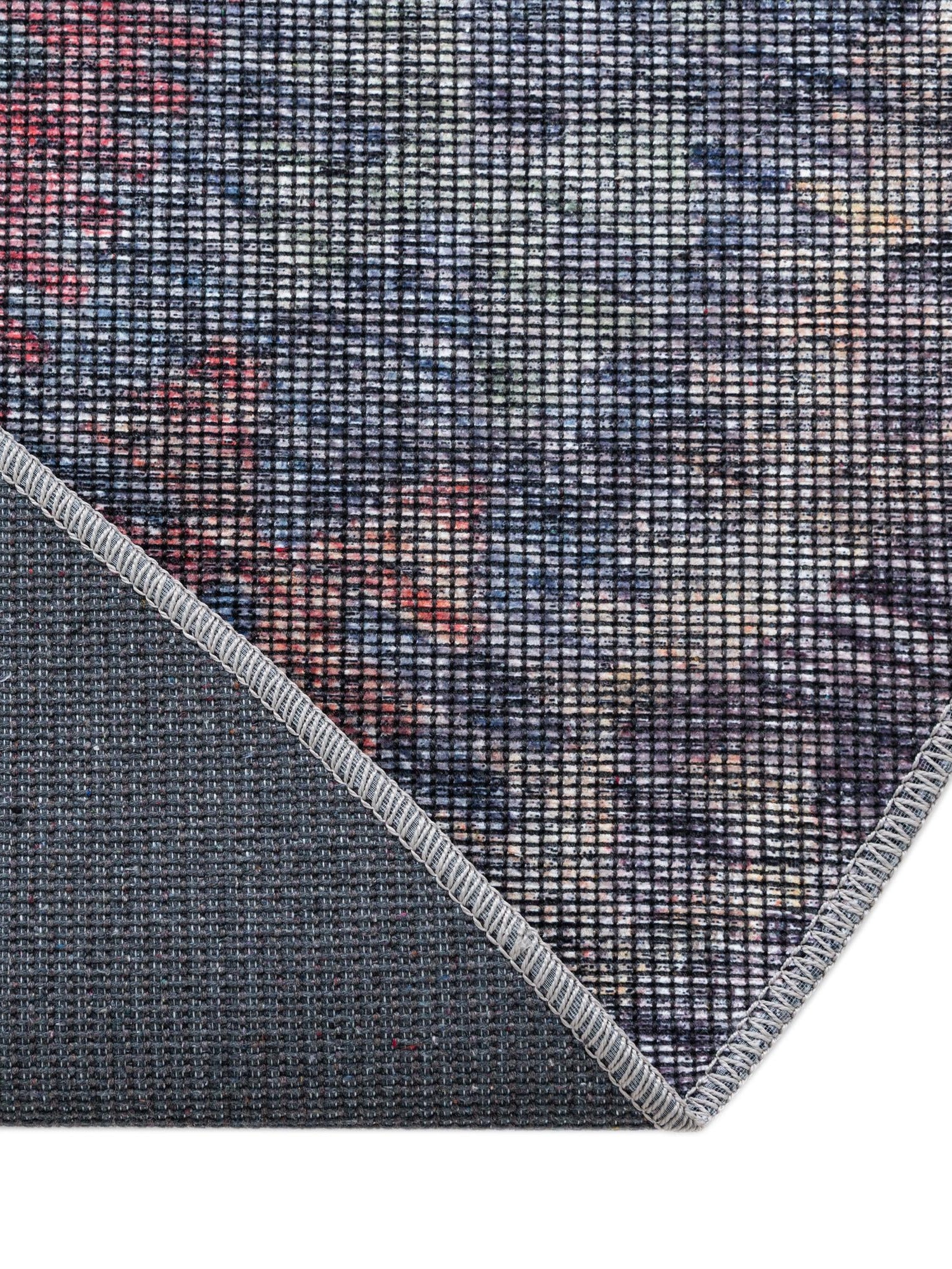 Washable Rust Blue 3' 3 x 3' 3 Sisu Round Area Rug Easy to Clean Stain Resistant & Durable Polyester Chenille Distressed Vintage Look Carpet for Sale at Rug Engine