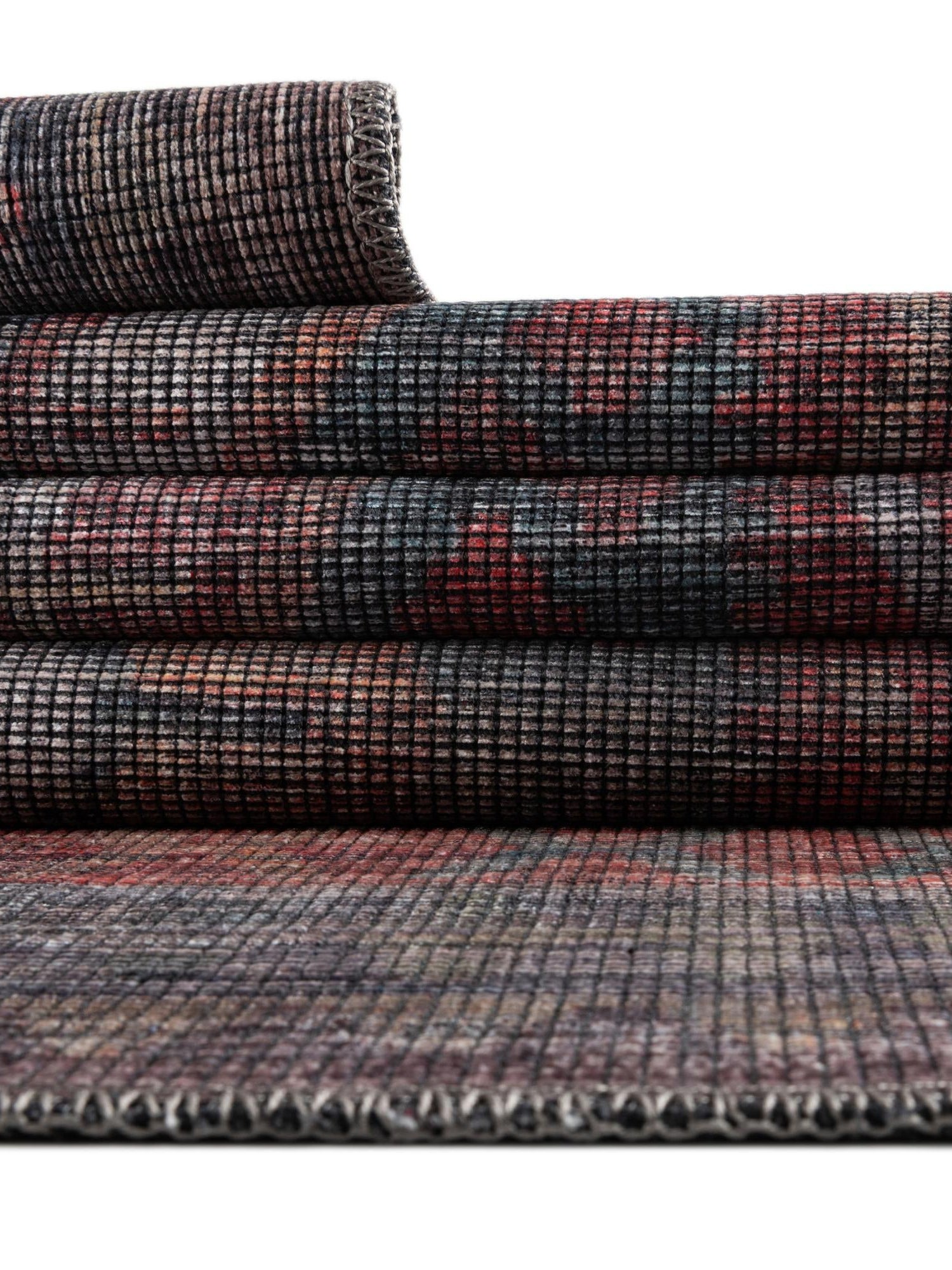 Washable Rust Blue 3' 3 x 3' 3 Sisu Round Area Rug Easy to Clean Stain Resistant & Durable Polyester Chenille Distressed Vintage Look Carpet for Sale at Rug Engine