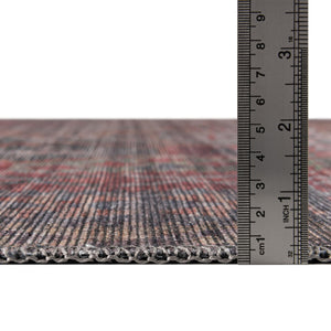 Rust Blue 8' x 8' Sisu Washable Octagon Rug