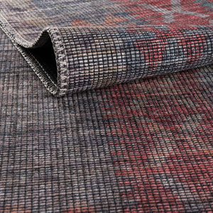 Rust Blue 8' x 8' Sisu Washable Octagon Rug