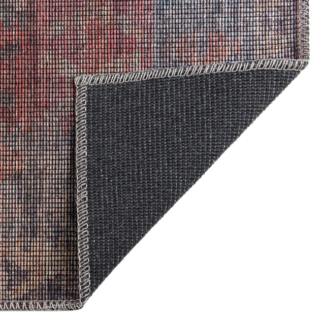 Rust Blue 8' x 8' Sisu Washable Octagon Rug