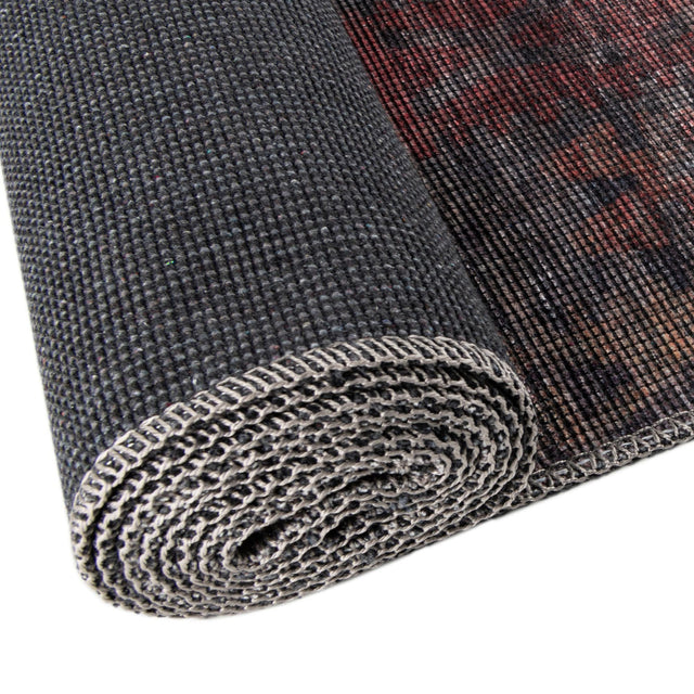 Washable Rust Blue 5' 3 x 5' 3 Sisu Octagon Area Rug Easy to Clean Stain Resistant & Durable Polyester Chenille Distressed Vintage Look Carpet for Sale at Rug Engine