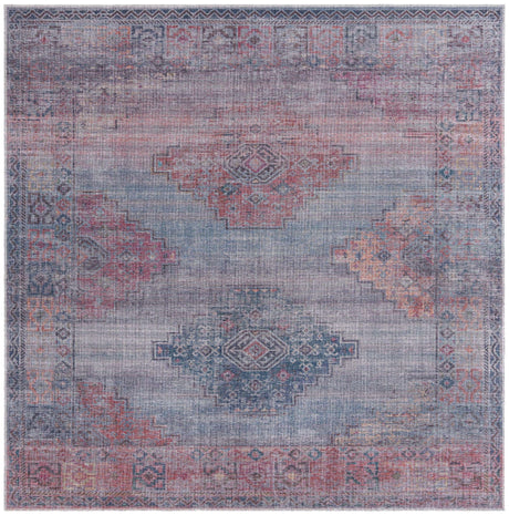 Antique Blue 7' 3 x 7' 3 Sisu Washable Square Rug