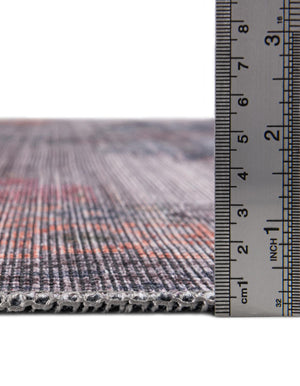 Washable Antique Blue 3' 11 x 3' 11 Sisu Round Area Rug Easy to Clean Stain Resistant & Durable Polyester Chenille Distressed Vintage Look Carpet for Sale at Rug Engine