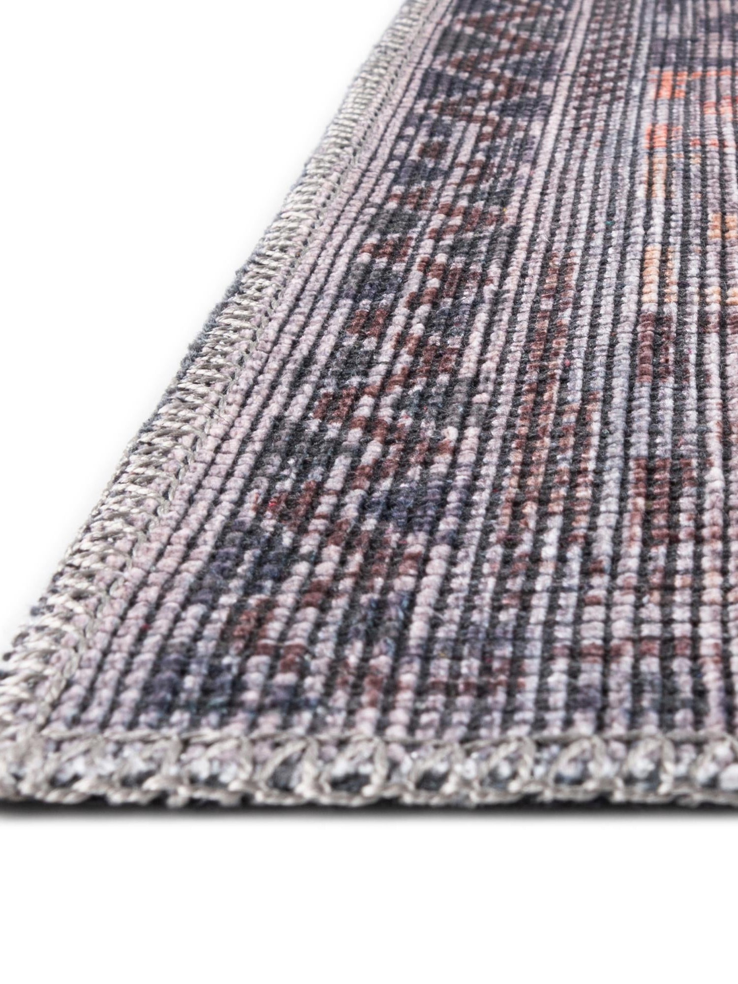 Washable Antique Blue 5' 3 x 5' 3 Sisu Octagon Area Rug Easy to Clean Stain Resistant & Durable Polyester Chenille Distressed Vintage Look Carpet for Sale at Rug Engine