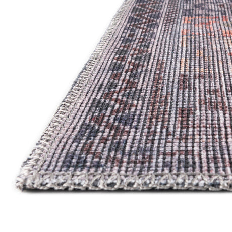 Washable Antique Blue 5' 3 x 5' 3 Sisu Octagon Area Rug Easy to Clean Stain Resistant & Durable Polyester Chenille Distressed Vintage Look Carpet for Sale at Rug Engine