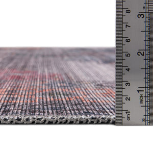 Washable Antique Blue 2' 7 x 12' Sisu Runner Area Rug Easy to Clean Stain Resistant & Durable Polyester Chenille Distressed Vintage Look Carpet for Sale at Rug Engine