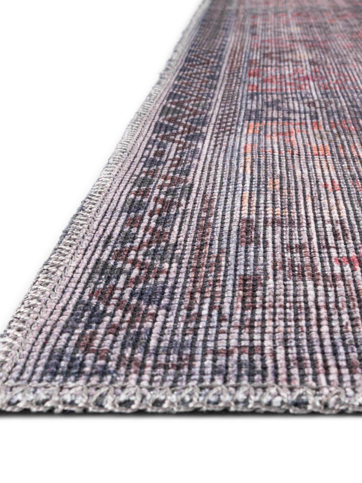 Washable Antique Blue 2' x 10' Sisu Runner Area Rug Easy to Clean Stain Resistant & Durable Polyester Chenille Distressed Vintage Look Carpet for Sale at Rug Engine