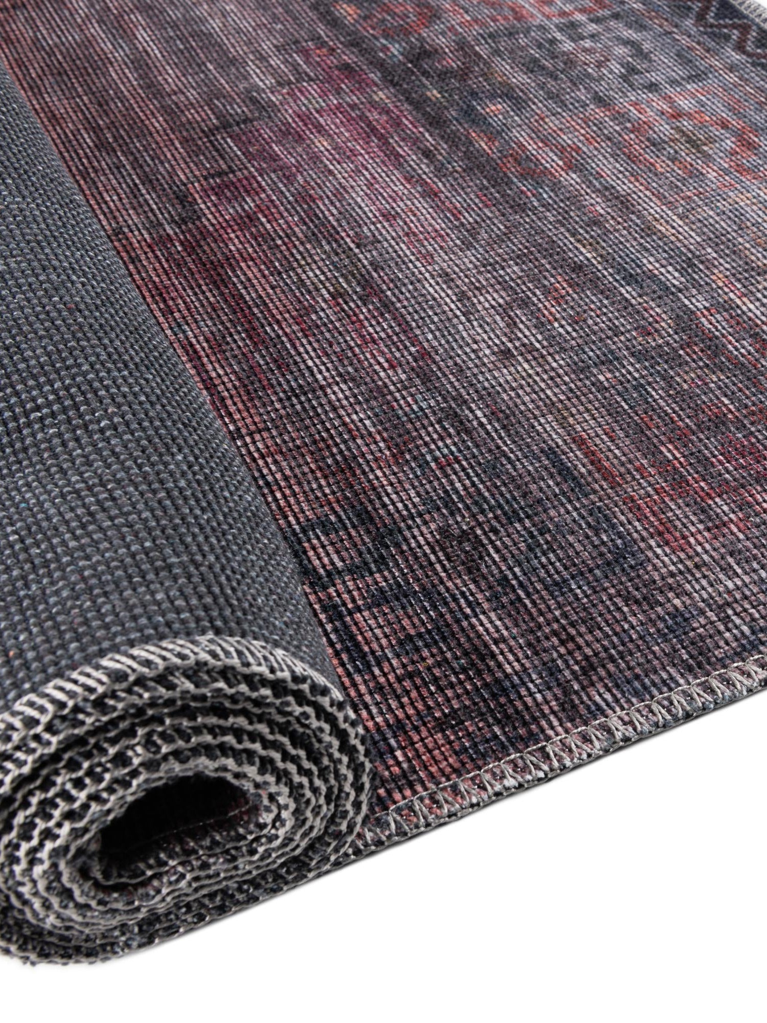 Washable Antique Blue 2' x 7' 10 Sisu Runner Area Rug Easy to Clean Stain Resistant & Durable Polyester Chenille Distressed Vintage Look Carpet for Sale at Rug Engine