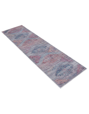 Antique Blue 2' x 8' Sisu Washable Runner Rug