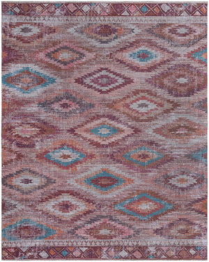 Washable Terracotta 10' 6 x 13' Sisu Rectangle Area Rug Easy to Clean Stain Resistant & Durable Polyester Chenille Distressed Vintage Look Carpet for Sale at Rug Engine