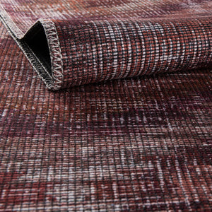 Washable Terracotta 10' 6 x 13' Sisu Rectangle Area Rug Easy to Clean Stain Resistant & Durable Polyester Chenille Distressed Vintage Look Carpet for Sale at Rug Engine