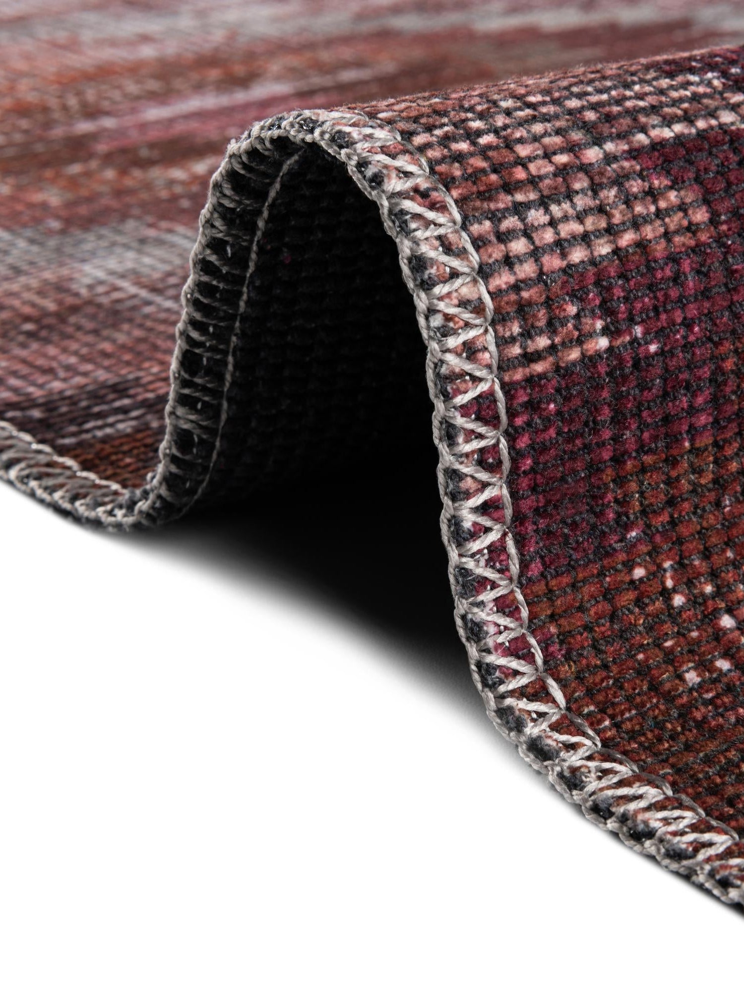 Washable Terracotta 9' 2 x 12' Sisu Rectangle Area Rug Easy to Clean Stain Resistant & Durable Polyester Chenille Distressed Vintage Look Carpet for Sale at Rug Engine
