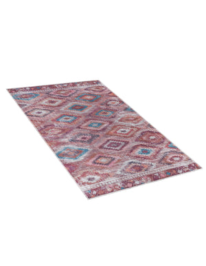 Washable Terracotta 3' 3 x 5' 3 Sisu Rectangle Area Rug Easy to Clean Stain Resistant & Durable Polyester Chenille Distressed Vintage Look Carpet for Sale at Rug Engine