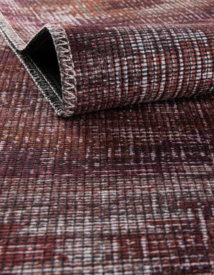 Washable Terracotta 3' 3 x 3' 3 Sisu Round Area Rug Easy to Clean Stain Resistant & Durable Polyester Chenille Distressed Vintage Look Carpet for Sale at Rug Engine