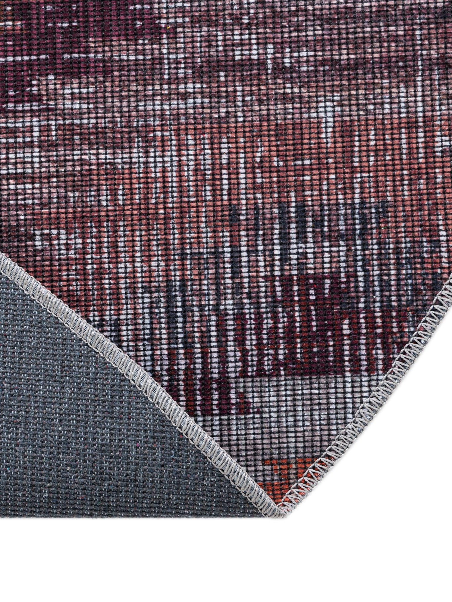 Washable Terracotta 3' 3 x 3' 3 Sisu Round Area Rug Easy to Clean Stain Resistant & Durable Polyester Chenille Distressed Vintage Look Carpet for Sale at Rug Engine