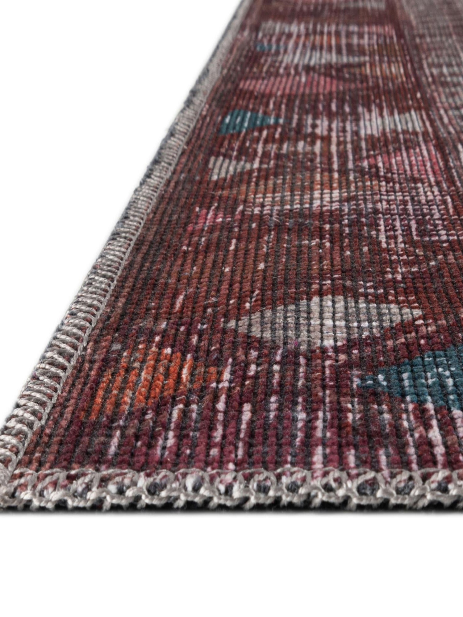 Washable Terracotta 5' 3 x 5' 3 Sisu Octagon Area Rug Easy to Clean Stain Resistant & Durable Polyester Chenille Distressed Vintage Look Carpet for Sale at Rug Engine