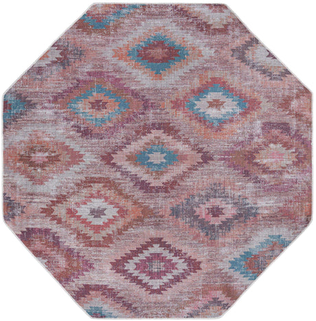 Terracotta 8' x 8' Sisu Washable Octagon Rug