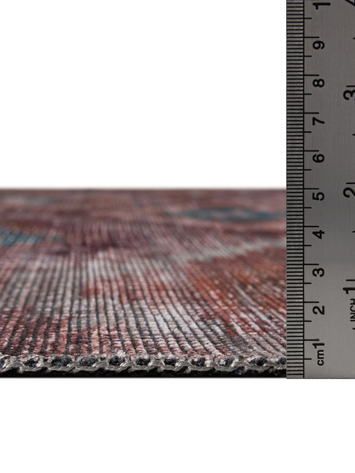 Washable Terracotta 2' x 10' Sisu Runner Area Rug Easy to Clean Stain Resistant & Durable Polyester Chenille Distressed Vintage Look Carpet for Sale at Rug Engine
