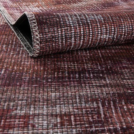 Washable Terracotta 2' 7 x 12' Sisu Runner Area Rug Easy to Clean Stain Resistant & Durable Polyester Chenille Distressed Vintage Look Carpet for Sale at Rug Engine