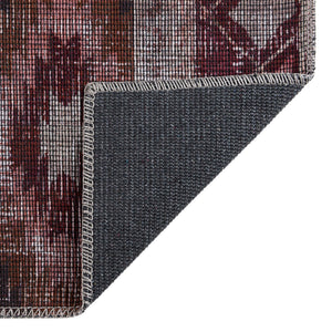 Washable Terracotta 2' x 6' Sisu Runner Area Rug Easy to Clean Stain Resistant & Durable Polyester Chenille Distressed Vintage Look Carpet for Sale at Rug Engine