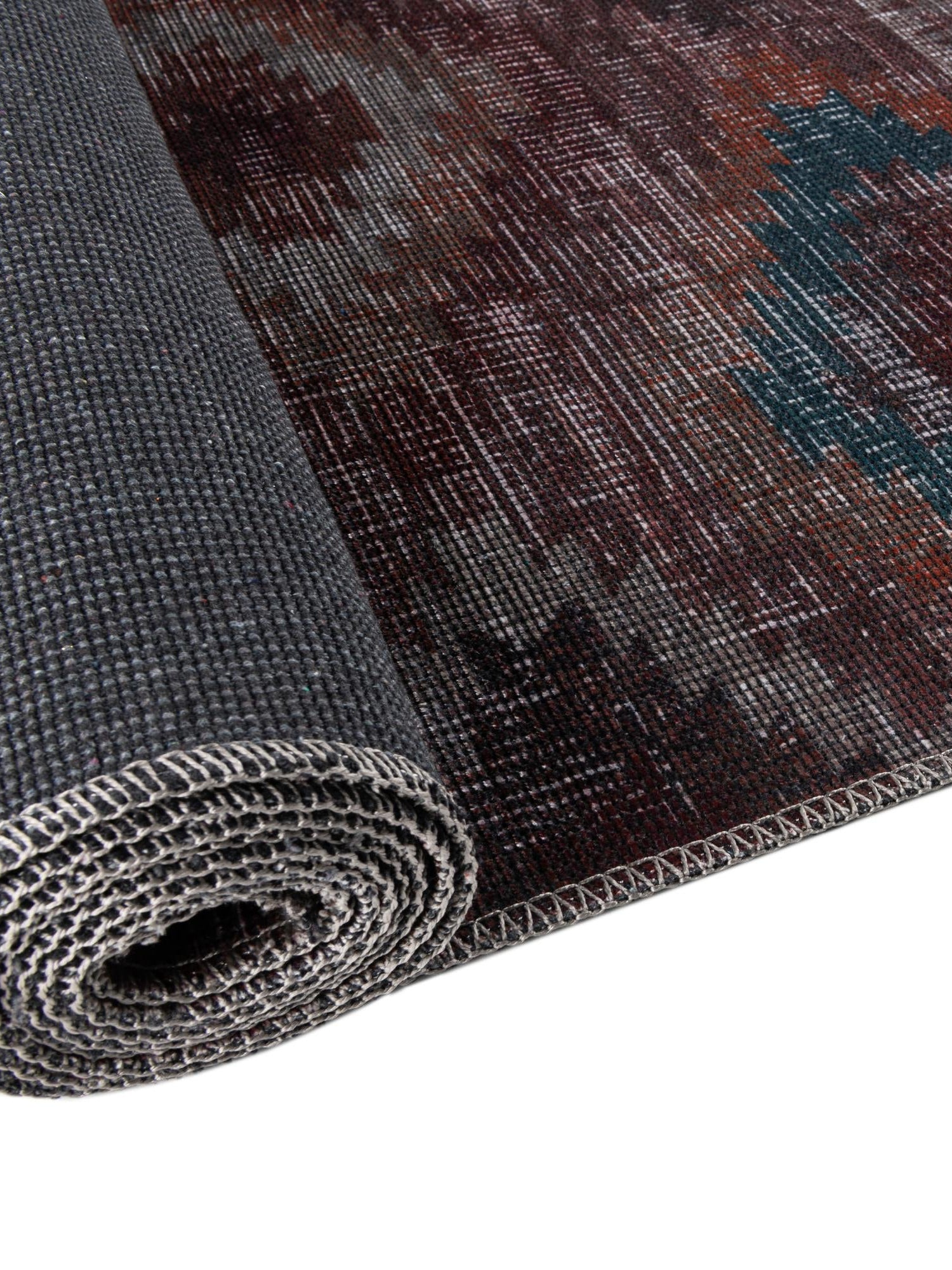 Washable Terracotta 2' x 6' Sisu Runner Area Rug Easy to Clean Stain Resistant & Durable Polyester Chenille Distressed Vintage Look Carpet for Sale at Rug Engine