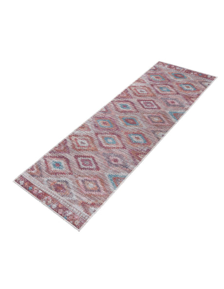 Washable Terracotta 2' x 6' Sisu Runner Area Rug Easy to Clean Stain Resistant & Durable Polyester Chenille Distressed Vintage Look Carpet for Sale at Rug Engine