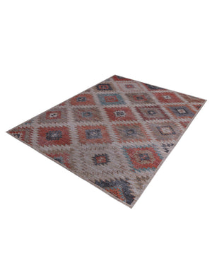 Rust red and Beige 10' 6 x 13' Sisu Washable Rectangle Rug