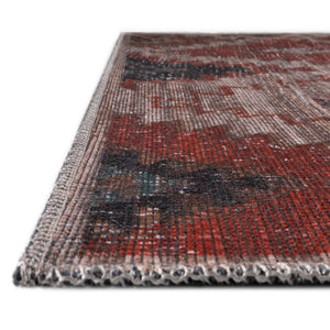 Washable Rust red and Beige 7' 3 x 10' Sisu Rectangle Area Rug Easy to Clean Stain Resistant & Durable Polyester Chenille Distressed Vintage Look Carpet for Sale at Rug Engine