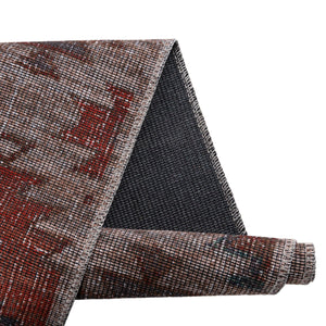 Rust red and Beige 10' 6 x 13' Sisu Washable Rectangle Rug