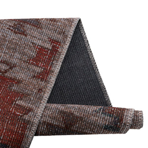 Washable Rust red and Beige 3' 3 x 5' 3 Sisu Washable Rectangle Area Rug Easy to Clean Stain Resistant & Durable Polyester Chenille Distressed Vintage Look Carpet for Sale at Rug Engine