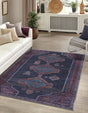 Washable Charcoal and Gray 4' 1 x 6' 1 Sisu Rectangle Area Rug Easy to Clean Stain Resistant & Durable Polyester Chenille Distressed Vintage Look Carpet for Sale at Rug Engine
