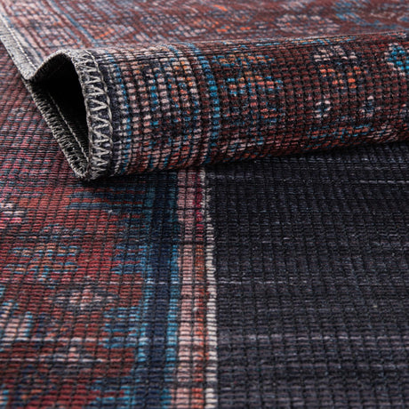 Washable Charcoal and Gray 10' 6 x 13' 1 Sisu Rectangle Area Rug Easy to Clean Stain Resistant & Durable Polyester Chenille Distressed Vintage Look Carpet for Sale at Rug Engine
