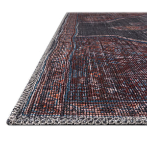 Washable Charcoal and Gray 3' 3 x 5' 3 Sisu Rectangle Area Rug Easy to Clean Stain Resistant & Durable Polyester Chenille Distressed Vintage Look Carpet for Sale at Rug Engine