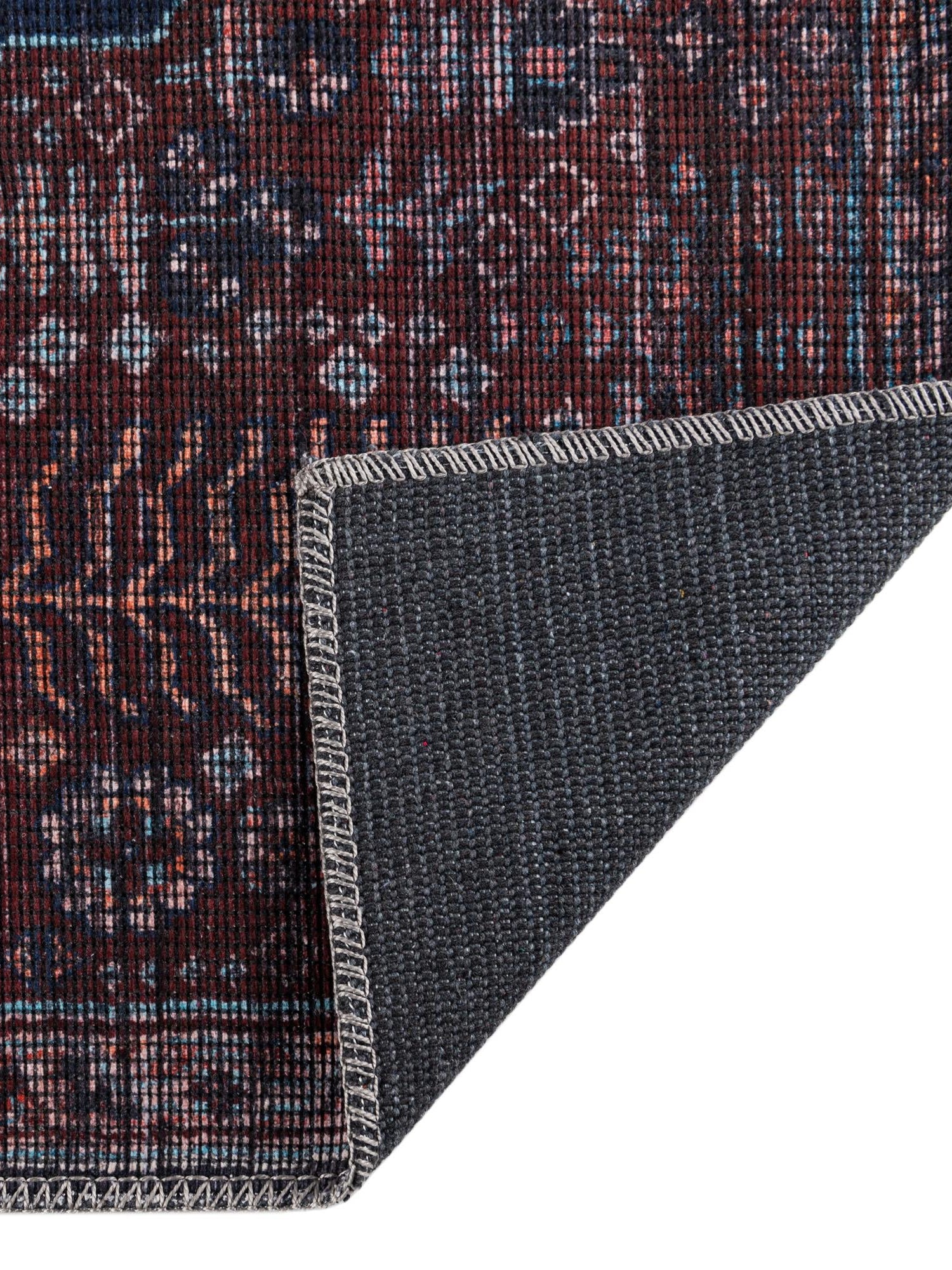 Washable Charcoal and Gray 9' 2 x 12' Sisu Rectangle Area Rug Easy to Clean Stain Resistant & Durable Polyester Chenille Distressed Vintage Look Carpet for Sale at Rug Engine