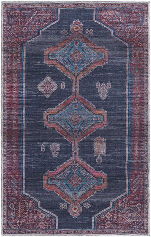 Washable Charcoal and Gray 3' 3 x 5' 3 Sisu Rectangle Area Rug Easy to Clean Stain Resistant & Durable Polyester Chenille Distressed Vintage Look Carpet for Sale at Rug Engine