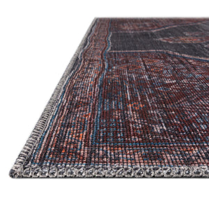Charcoal and Gray 7' 3 x 7' 3 Sisu Washable Square Rug