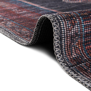 Charcoal and Gray 7' 3 x 7' 3 Sisu Washable Square Rug